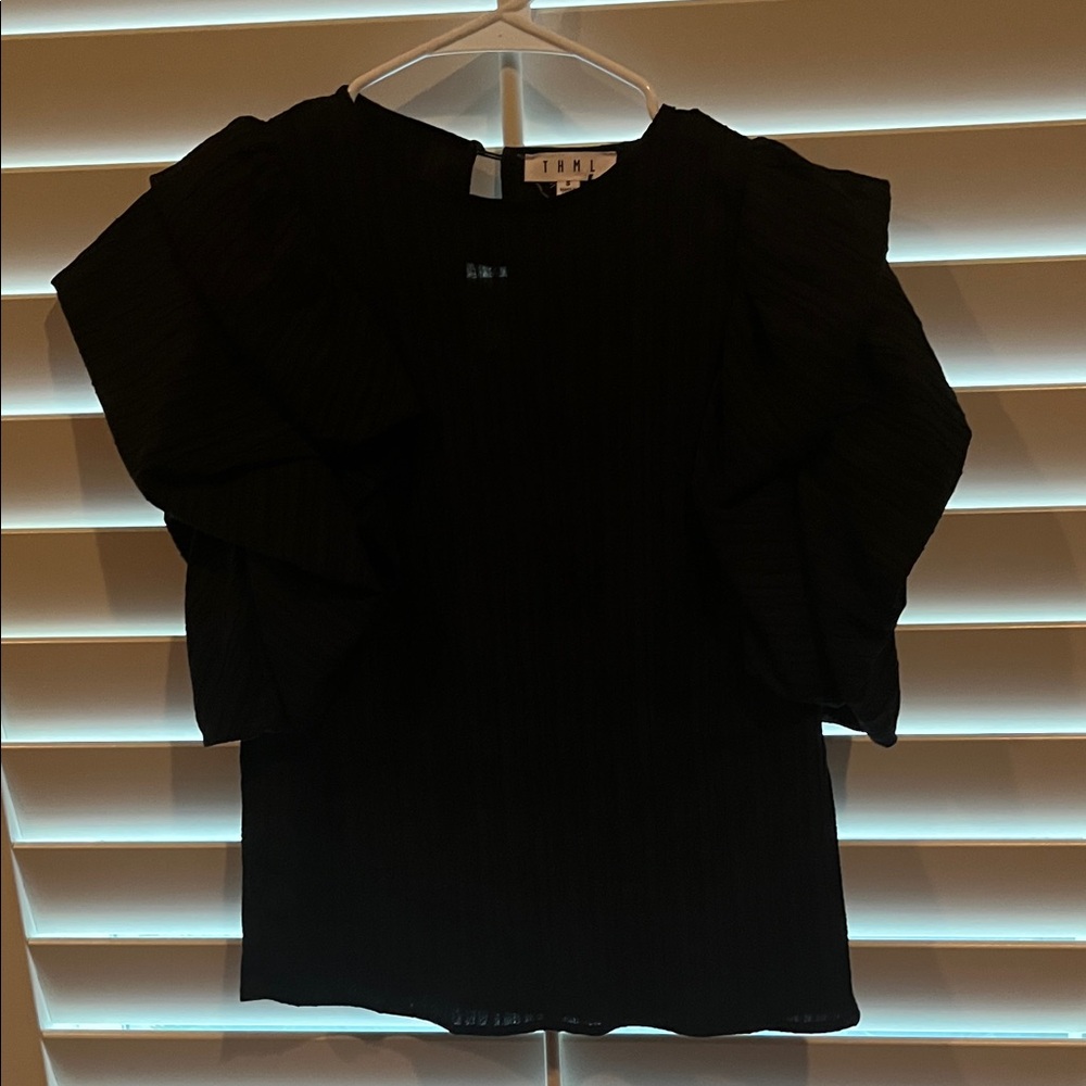 THML Black Textured Top